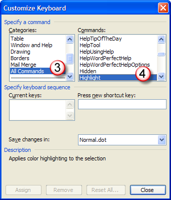 Default Highlight Keybinding For Microsoft Word Mac