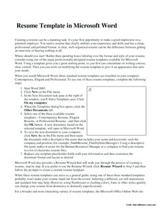 Microsoft Word Resume Wizard Mac